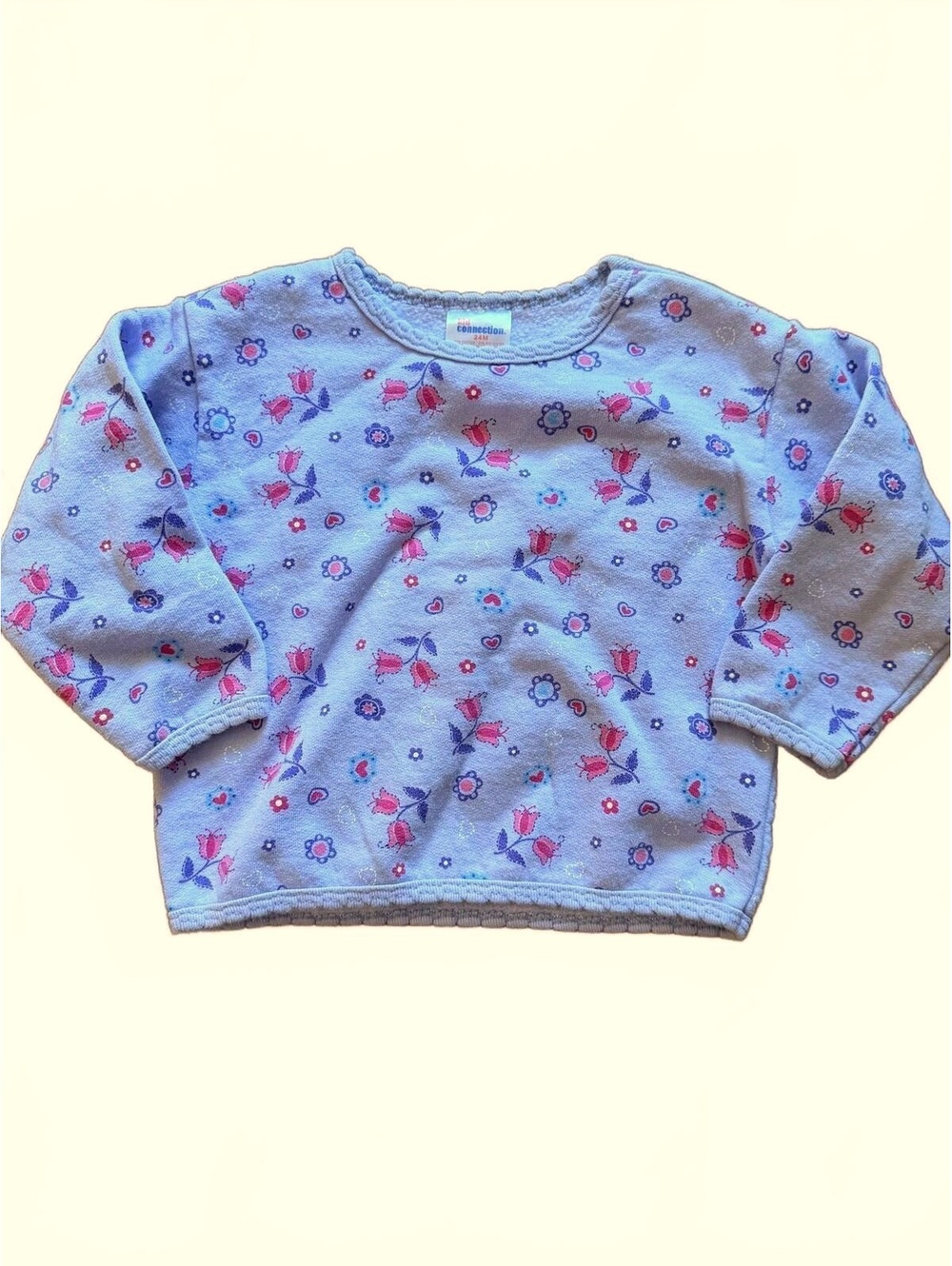 Vintage Baby Girl 24M Floral Sweatshirt